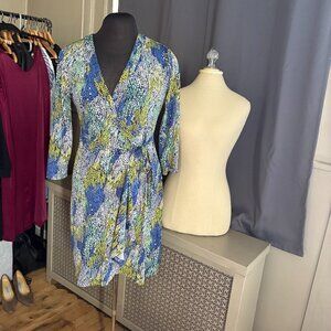 Beautiful BCBG floral wrap dress.  Size Small